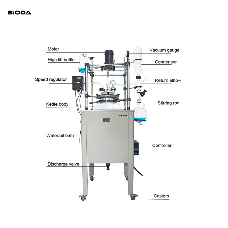 200L Single Layer Glass Reactor