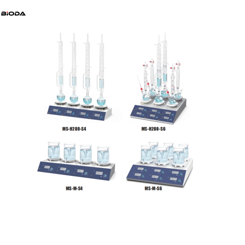 4 & 6 Channel LCD Digital Hotplate Magnetic Stirrer